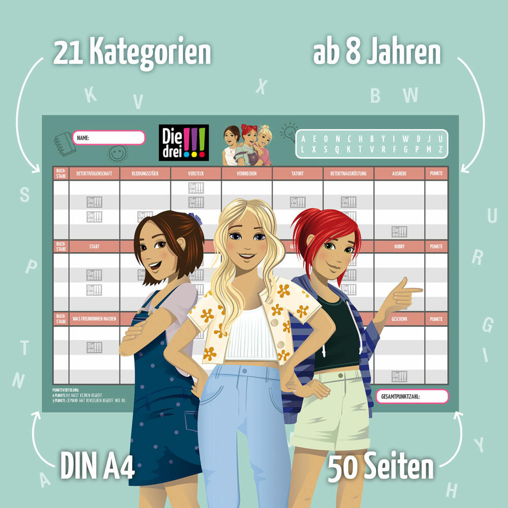 KOSMOS The three !!! City Country Girlpower, knowledge game, board game, from 8 years, 684594