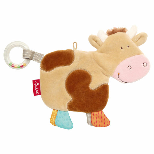 sigikid Knistertuch Kuh Kinderbunt, Knistergreifling, Greifling, Greifspielzeug, Polyester, Beige, 43052