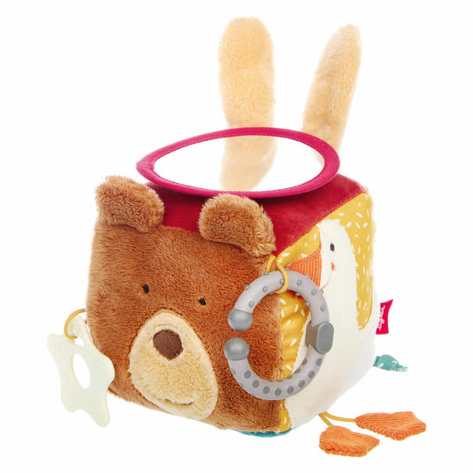 sigikid PlayQ Aktiv-Würfel Yellow, Greifling, Greifspielzeug, Plüschwürfel, Spielzeug, Polyester, 43070