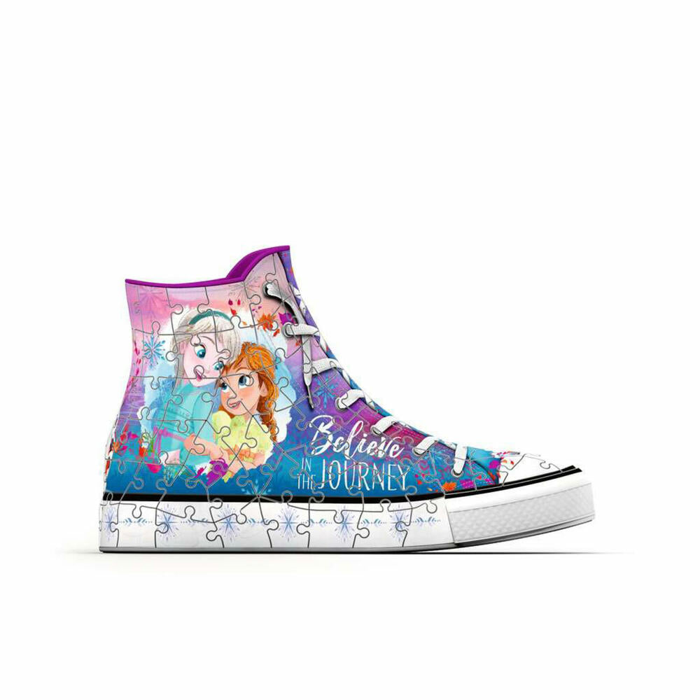 Ravensburger 3D Puzzle Sneaker - Disney Frozen 2, three-dimensional puzzle, 108 pieces, 12121