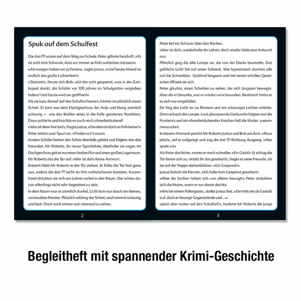 KOSMOS Krimipuzzle Die Drei ??? Kids Spuk auf dem Schulfest Puzzlespiel Kinderspiel Rätsel Spiel 200 Teile, 697983