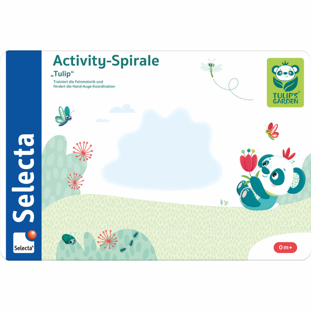 Selecta Tulips Garden Activity-Spirale Tulip, Spielanhänger, Spielzeug, Kinderwagen, Babyschale, 34 cm, 61077