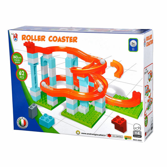 Androni Kugelbahn, 62-tlg., Roller Coaster, Kugel Bahn, Murmelbahn, Kinder, Spielzeug, ab 4 Jahre, 104114486