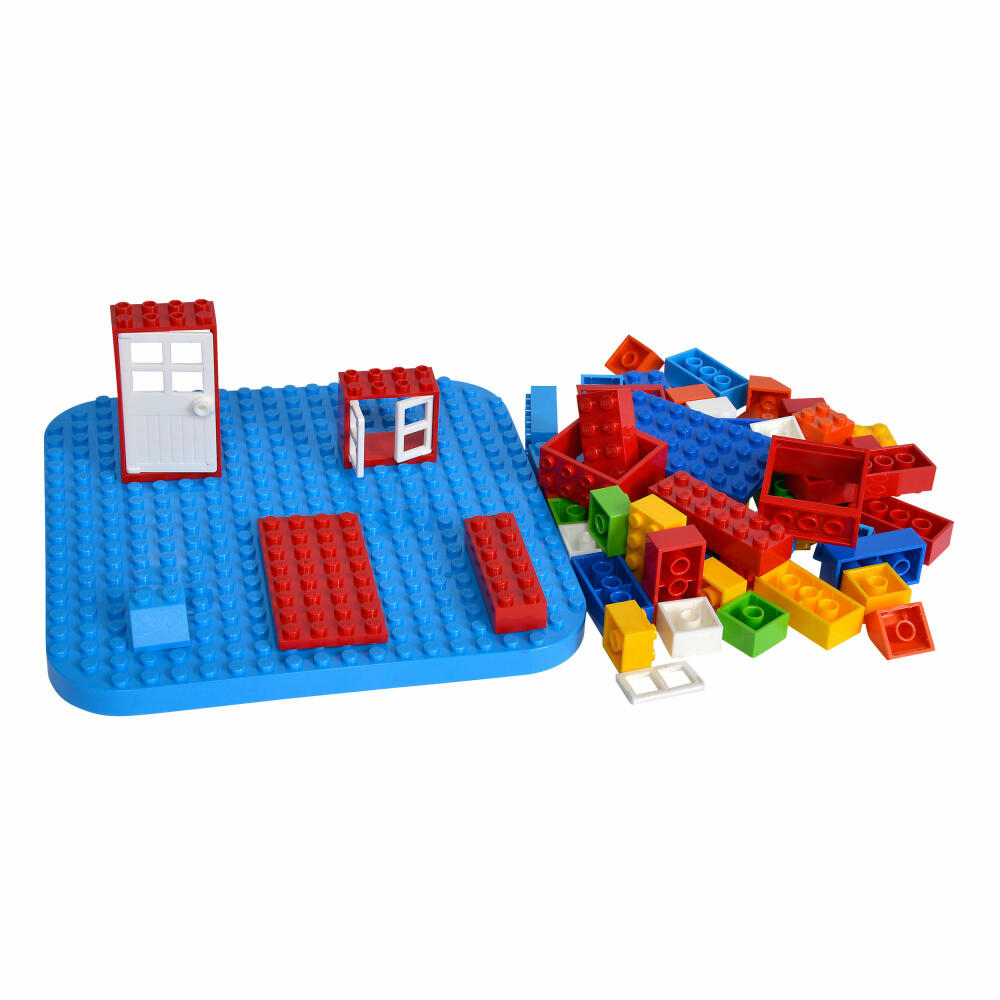 Simba Blox Bucket, 250 pcs., Stones, Building Plate, Building Blocks, Building Bricks, Children's Toy, 104114518