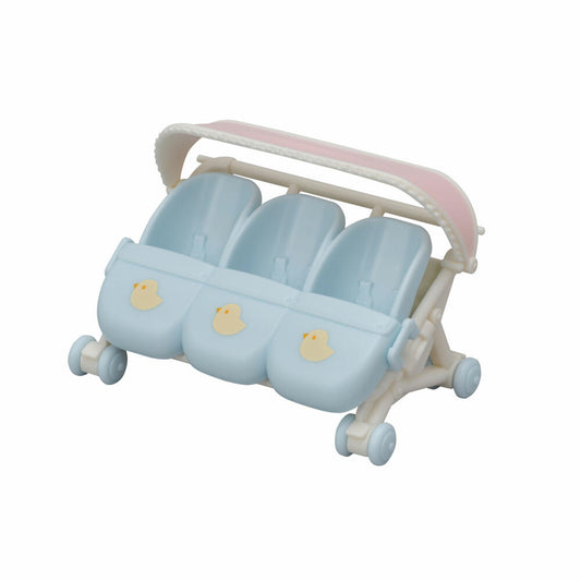 Sylvanian Families Triplets Stroller, Children's Cart, Buggy, Furniture, Accessories, 5533