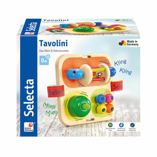 Selecta Spielzeug Tavolini motor skills toy, motor skills, toddler game, toddler toy, wood, 14 cm, 62014