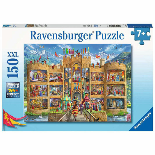 Ravensburger Kinderpuzzle Blick in die Ritterburg, Puzzle mit XXL-Teilen, 150 XXL Teile, 12919