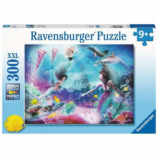 Ravensburger Kinderpuzzle Im Reich der Meerjungfrauen, Puzzle mit XXL-Teilen, 300 XXL Teile, 13296