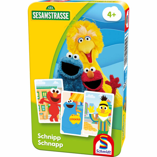 Schmidt Spiele Sesamstraße Schnipp Schnapp, Kartenspiel, Reaktionsspiel, Kinderspiel, ab 4 Jahre, 51452