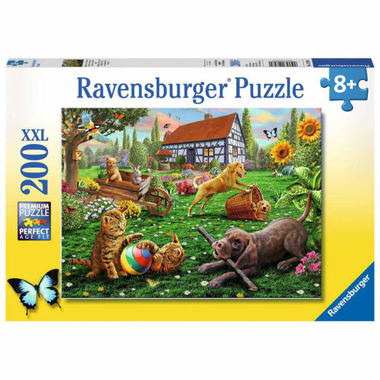 Ravensburger Kinderpuzzle Entdecker auf vier Pfoten, Puzzle mit XXL-Teilen, 200 XXL Teile, 12828