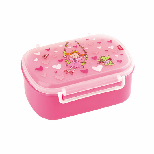 sigikid Brotzeitbox Prinzessin Pinky Queeny, Brotbox, Brotdose, Butterbrotdose, Vesperdose, Kinder, Kunststoff, Rosa, 24472