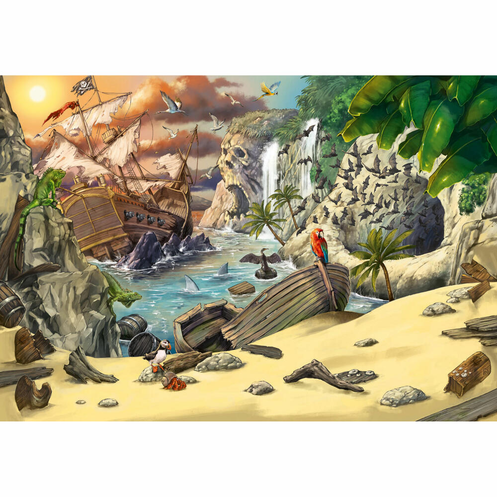 Ravensburger EXIT Puzzle Kids The Pirate Adventure, Children's Puzzle, Puzzle, Puzzle Game, Game, 368 Pieces, 12954