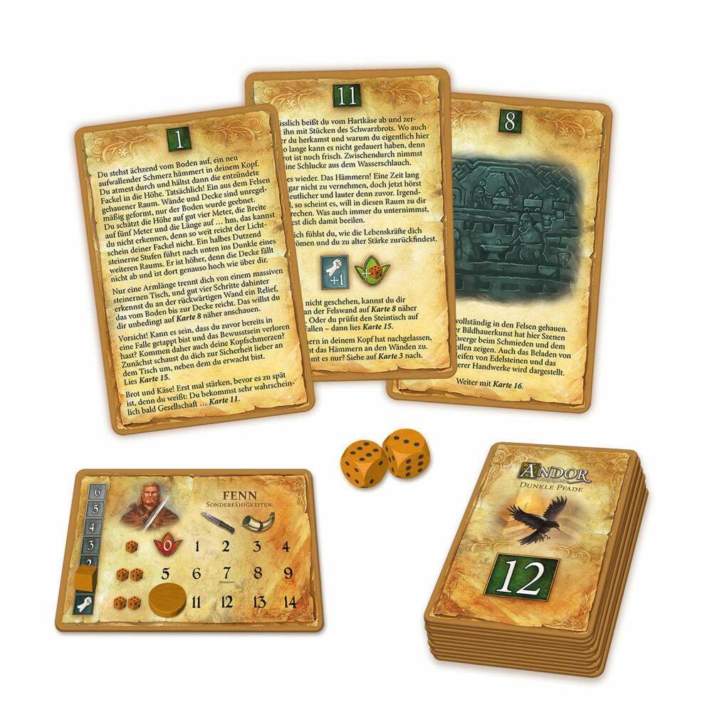 KOSMOS Andor StoryQuest - Dark Paths, Story Game, Adventure Game, Fantasy Role Playing Game, 698973