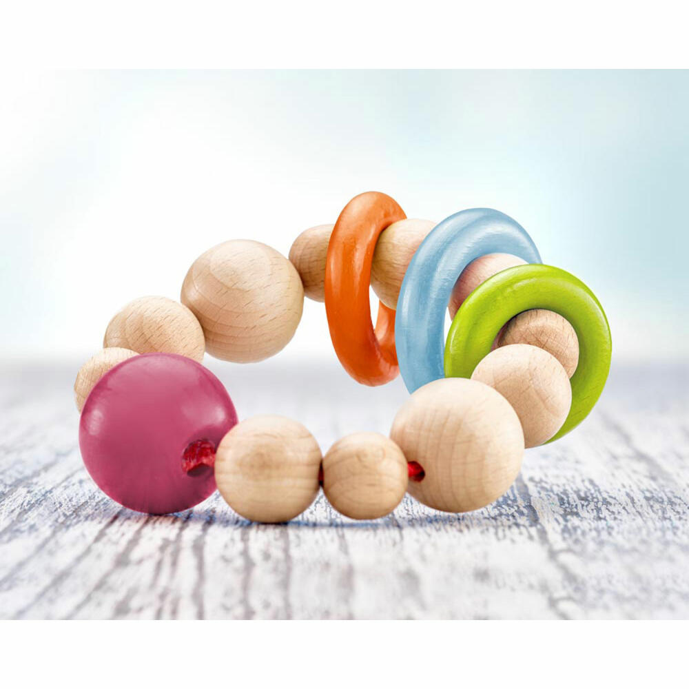 Selecta toy gripping fun ball, grasping toy, baby game, baby toy, wood, 9 cm, 61000