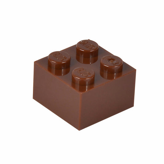 Simba Blox 100 Braune 4er Steine in Dose, Bausteine, Klemmbausteine, Spielzeug, kompatibel mit bekannten Spielsteinen, 100 Stück, 104114533