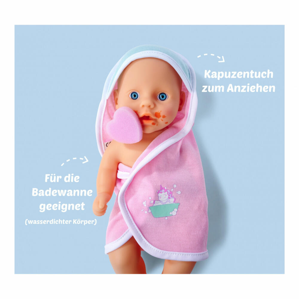 Simba New Born Baby Dreckspatz Bath Doll, Doll, Baby Doll, Waterproof Body, 105030006