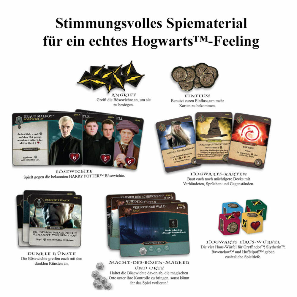 KOSMOS Familienspiele Harry Potter - Kampf um Hogwarts, Spiel, Kartenspiel, Gesellschaftspiel, ab 11 Jahren, 693398