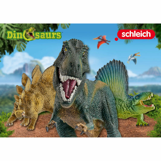 Schmidt Spiele Schleich Dinosaurs Das Kartenspiel, Bring-mich-mit-Spiel, Kinderspiel, Trumpf, Quartett, 51450