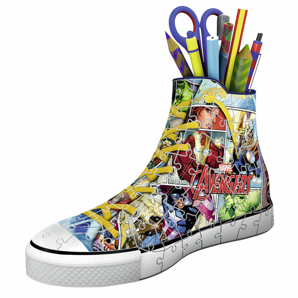Ravensburger 3D-Puzzle Sneaker Avengers, 3D Puzzle, Kinderpuzzle, Dekoration, 108 Teile, 12113