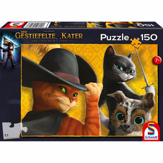 Schmidt Spiele Puss in Boots and his friends, children's puzzle, children's puzzles, children's puzzles, 150 pieces, 56443
