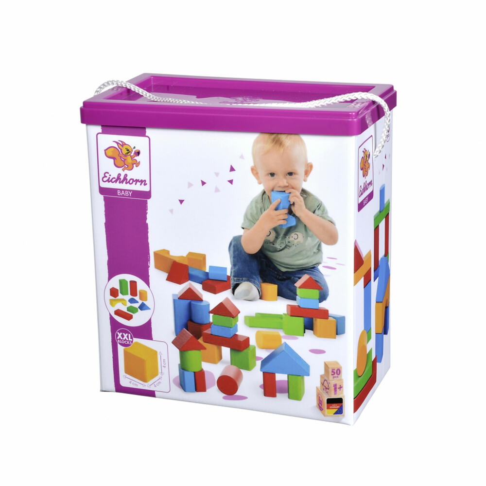 Eichhorn Colorful Wooden Building Blocks Baby, Building Blocks, Building Blocks, Wooden Blocks, Toys, Wood, 100050421
