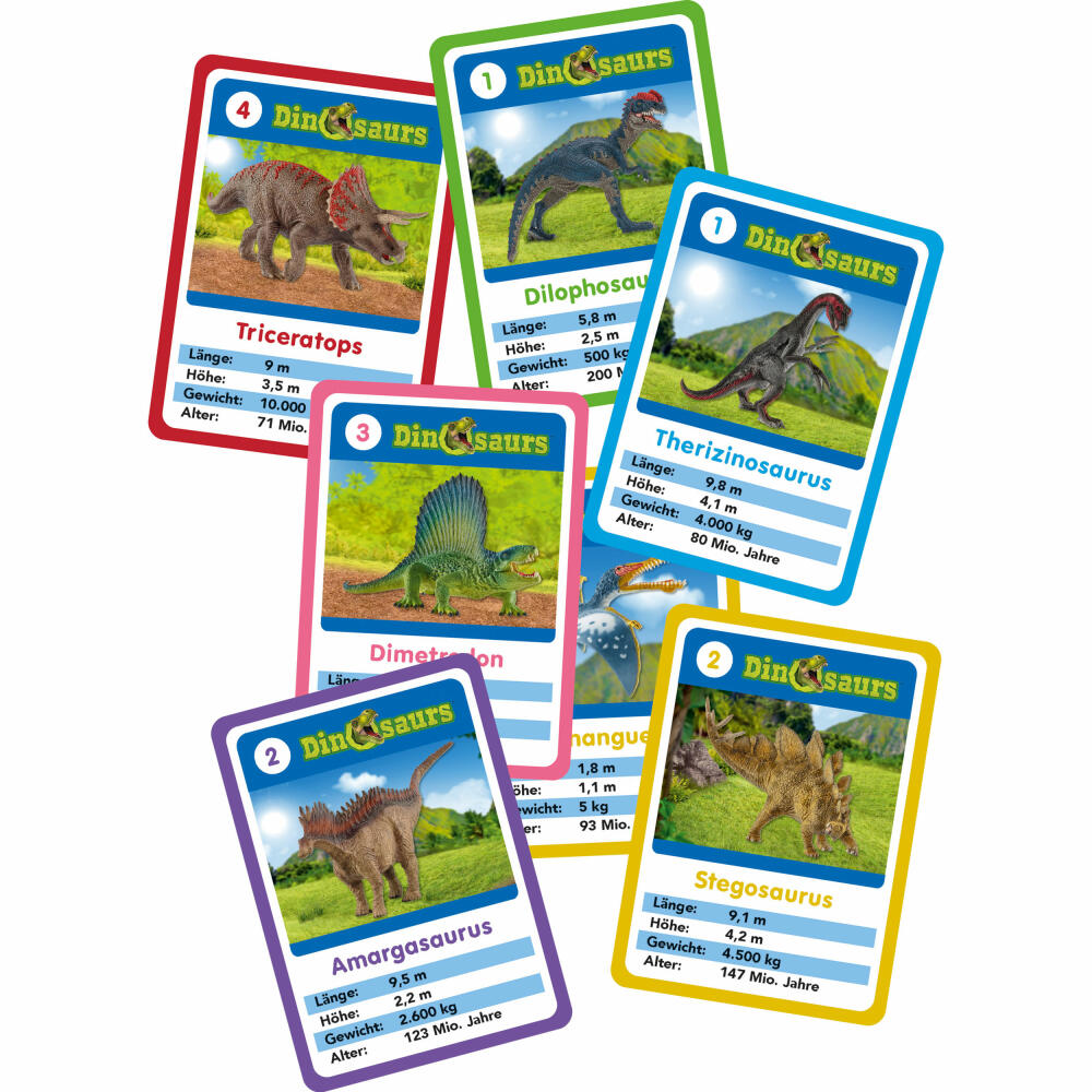 Schmidt Spiele Schleich Dinosaurs The Card Game, Bring-me-with-you Game, Children's Game, Trump, Quartet, 51450