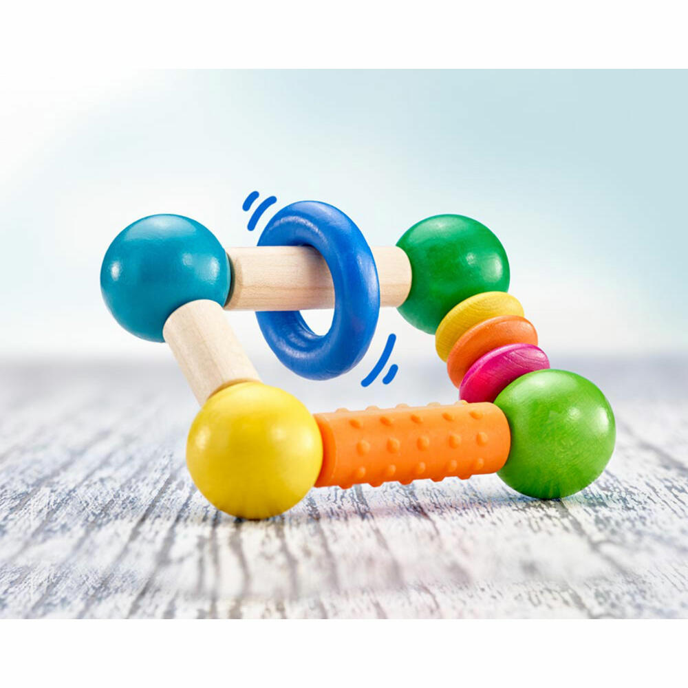 Selecta Spielzeug Cubellino grasping toy, rattle, baby game, baby toy, wood, 9 cm, 61006