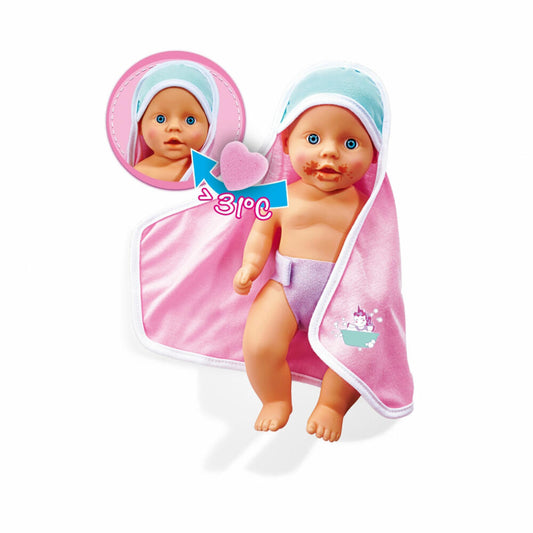 Simba New Born Baby Dreckspatz Bath Doll, Doll, Baby Doll, Waterproof Body, 105030006