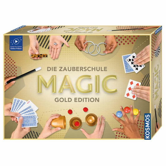 KOSMOS Magic The Magic School Magic Gold Edition, magic tricks, ages 8 and up, 698232