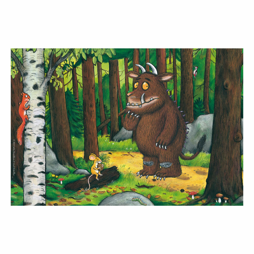 Schmidt Spiele Gruffalo My Friend the Gruffalo, Children's Puzzle, 3 x 24 Pieces, Puzzle, Puzzle Game, From 3 Years, 56210