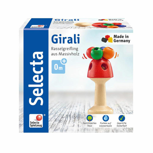 Selecta Spielzeug Girali Gripping Toy, Gripping Toy, Baby Game, Baby Toy, Wood, 10 cm, 61027