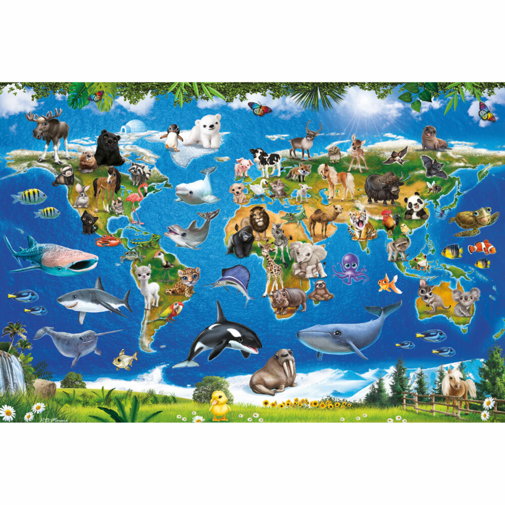 Schmidt Spiele Puzzle Lococo Animal World, Children's Puzzle, Standard, Children's Puzzle, 150 Pieces, 56355