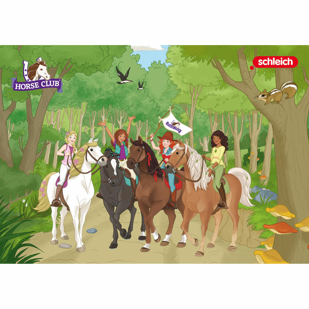 Schmidt Spiele Schleich horse pairs, bring-me-along game, children's game, card game, children's game, cards, 51449