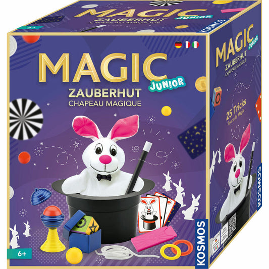 KOSMOS Magic Zauberhut, Zauber-Zylinder, Zauberkasten, Tricks, Zaubern, ab 6 Jahren, D / F / I, 694302