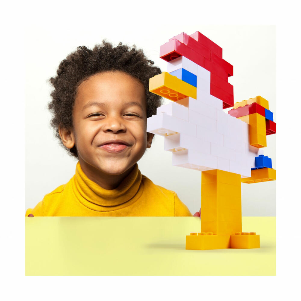 Simba Blox Container 500 bricks in a tin, building blocks, interlocking bricks, compatible with well-known game pieces, 500 pieces, 104114206