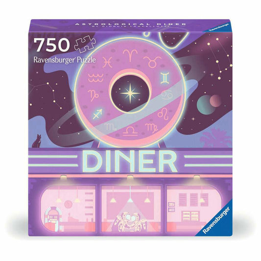 Ravensburger Art&Soul Astrological Diner, 750 Teile, Erwachsenenpuzzle, Puzzle für Erwachsene, 12001000