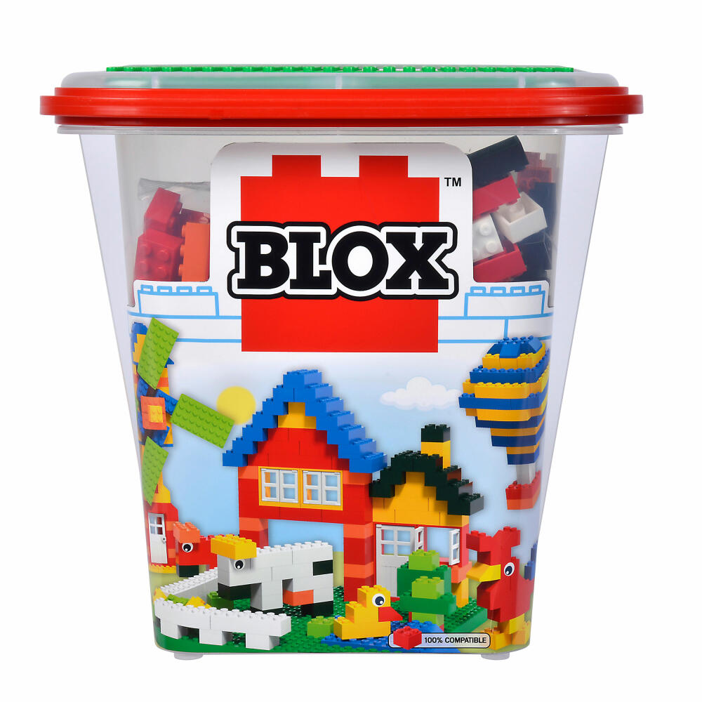 Simba Blox Bucket, 500 pcs., Stones, Building Plate, Building Blocks, Building Bricks, Children's Toy, 104114519