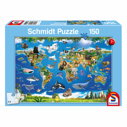 Schmidt Spiele Puzzle Lococo Animal World, Children's Puzzle, Standard, Children's Puzzle, 150 Pieces, 56355