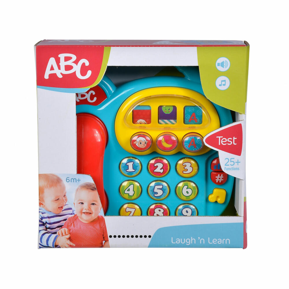 Simba ABC Buntes Telefon, mit Sound, Spielzeugtelefon, Spielzeug, ab 6 Monaten, 104010016