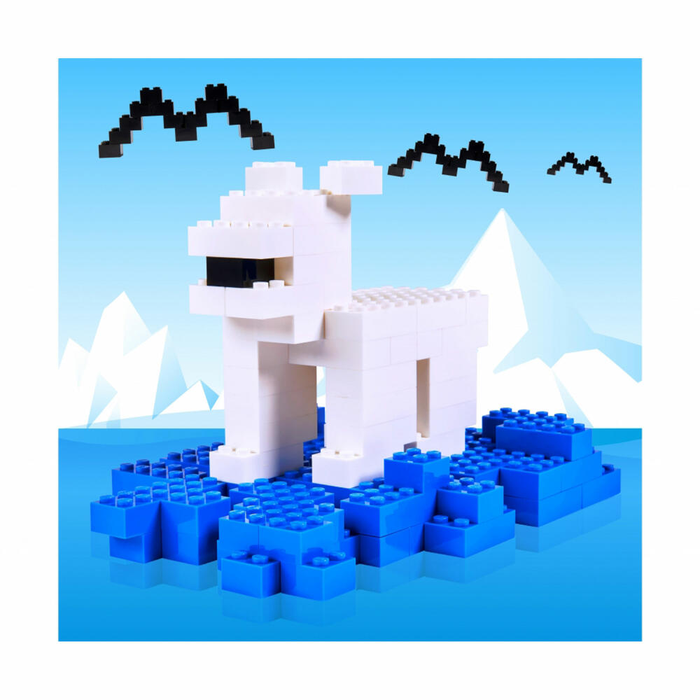 Simba Blox Container 500 bricks in a tin, building blocks, interlocking bricks, compatible with well-known game pieces, 500 pieces, 104114206