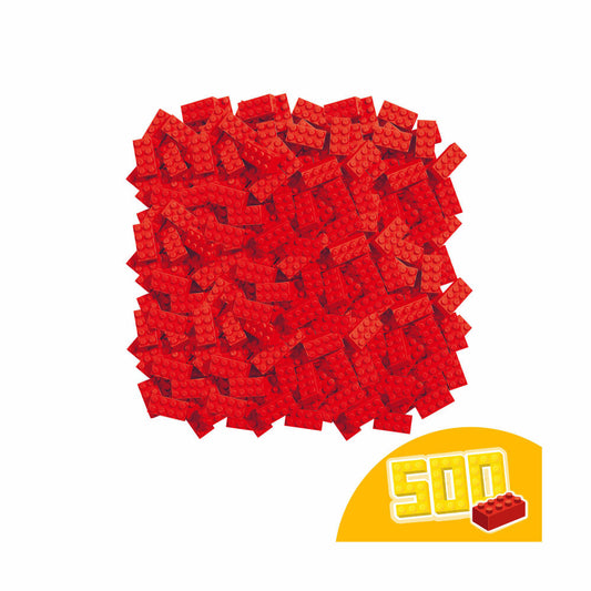 Simba Blox 500 Red 8-piece bricks loose, building blocks, children's toys, 500 pieces, red, 104118922