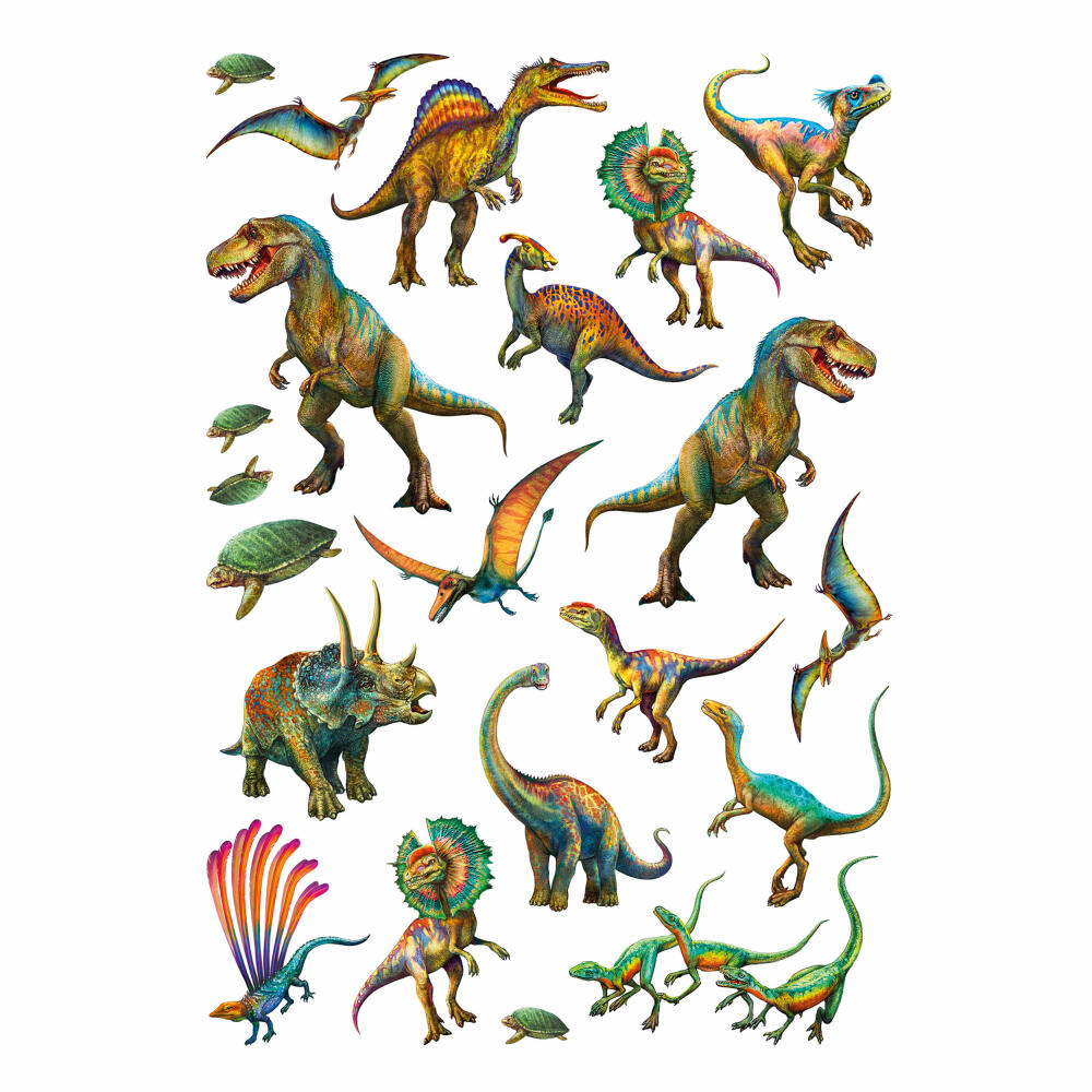 Schmidt Spiele Kinderpuzzle Wilde Dinos, Standard, Kinder Puzzle, mit Dinosaurier Tattoos, 150 Teile, Ab 6 Jahre, 56333