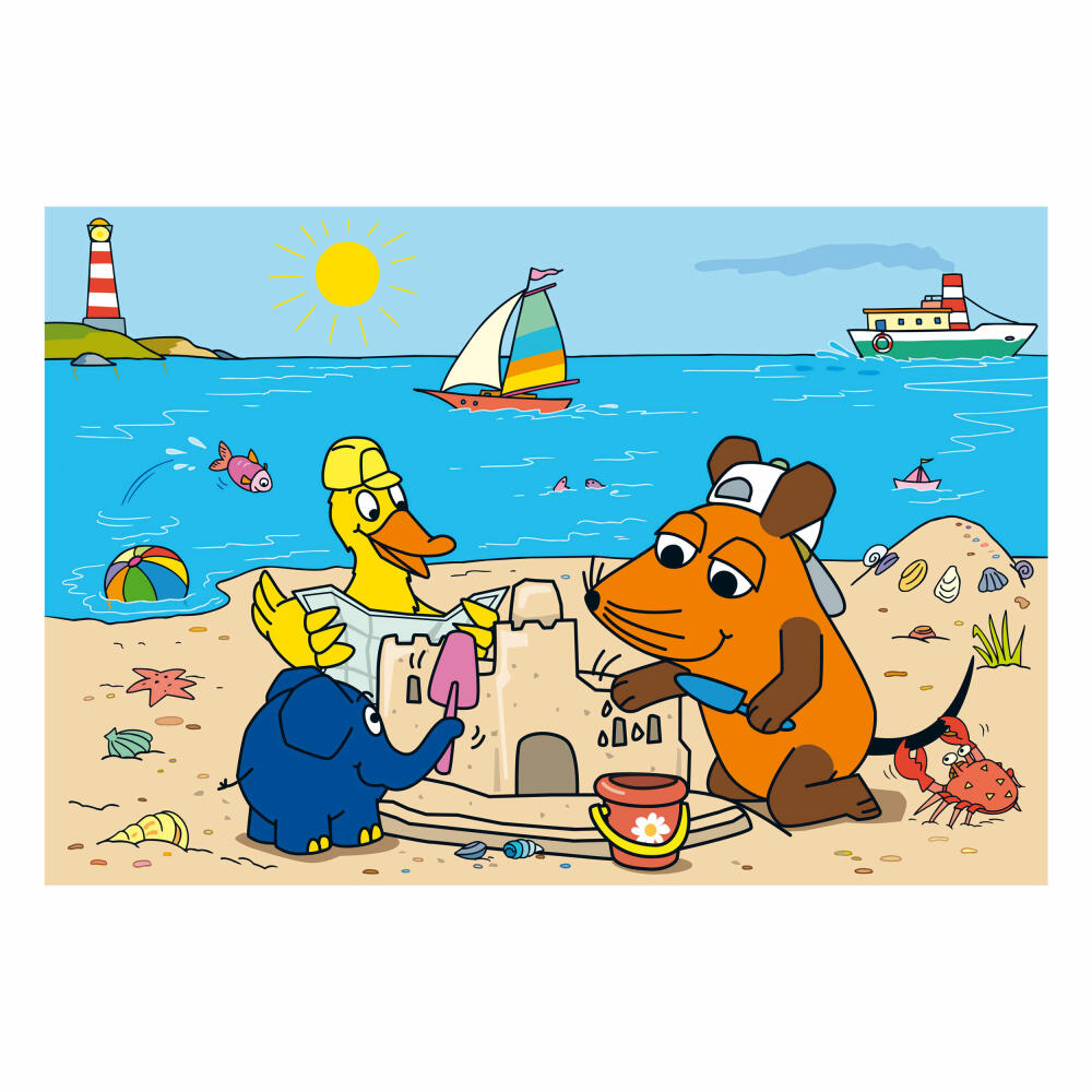 Schmidt Spiele Die Maus Gute Freunde, Children's Puzzle, 3 x 24 Pieces, Puzzle, Puzzle Game, From 3 Years, 56212