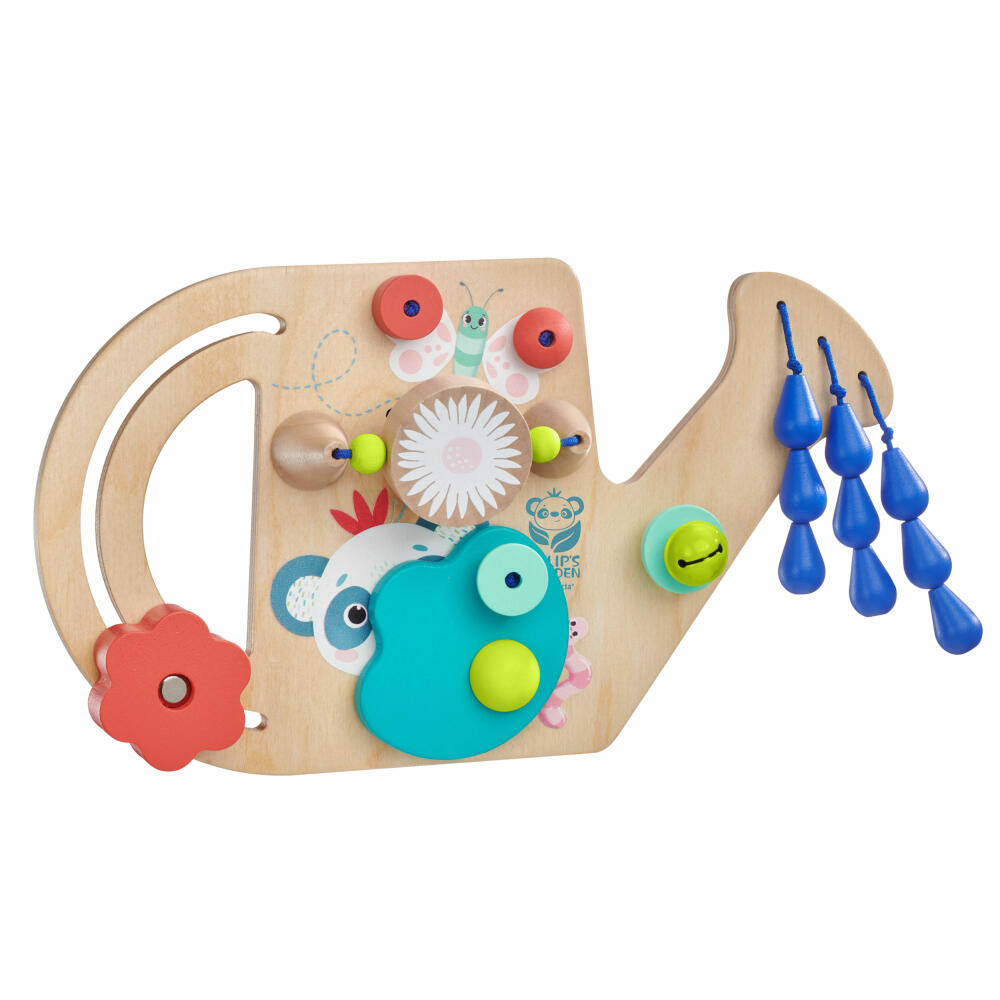 Selecta Tulips Garden Motor Skills Board Watering Can, Motor Skills Toy, Toy, Wood, 25 cm, 61075