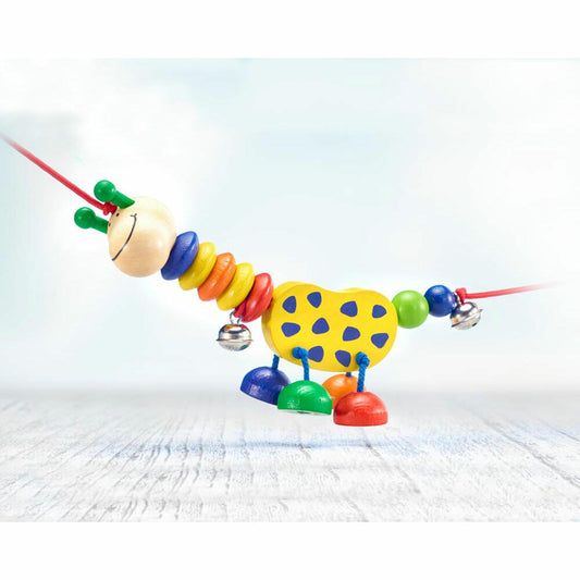 Selecta Spielzeug Collina Wagenkette, Wagen Kette, Babyspiel, Babyspielzeug, Holz, 63 cm, 61014