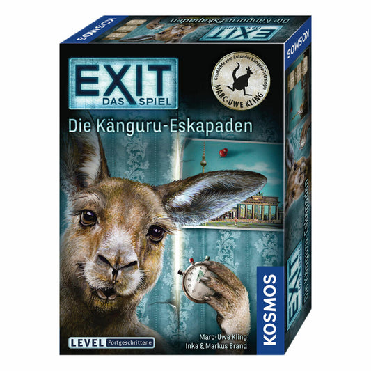 KOSMOS Familienspiele Exit - Das Spiel - Die Känguru-Eskapaden, Escape-Spiel, Escape Room Spiel, Level Fortgeschrittene,ab 12 Jahren, 695071