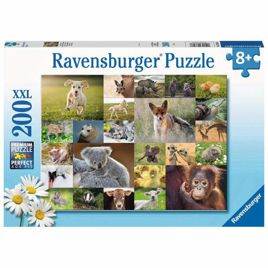 Ravensburger Children's Puzzle Cute Baby Animals, Children's Puzzle, Puzzles, 200 Pieces XXL, from 8 Years, 13353