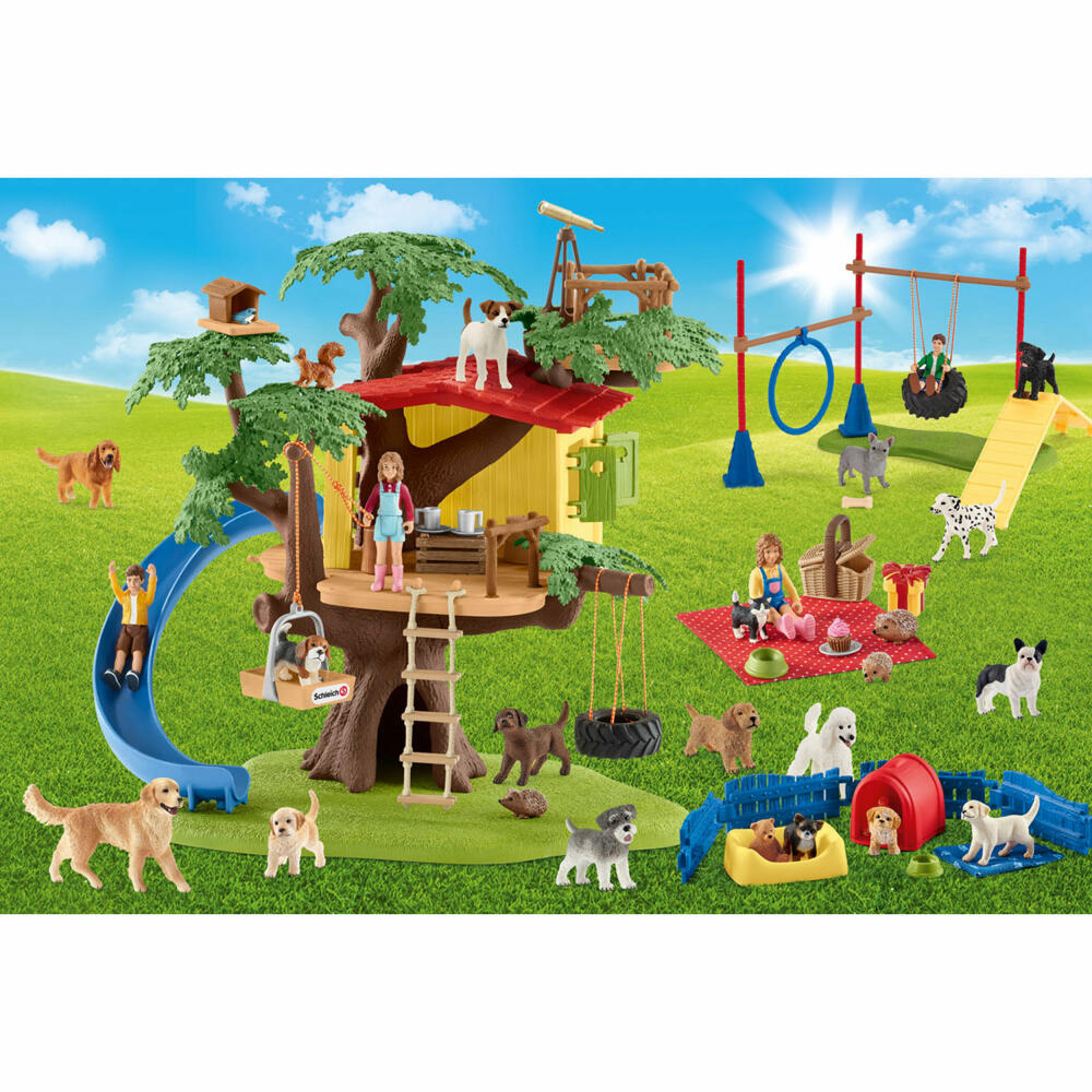 Schmidt Spiele Schleich Farm World Happy Dogs, with figure, children's puzzle, children's puzzle, children's puzzles, 40 pieces, 56403