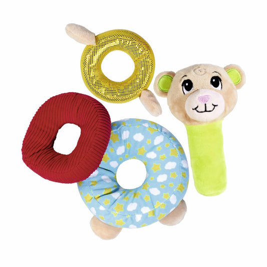 Simba ABC Teddy Plüsch Stapelring, Stapelspielzeug, Stabgreifling, Spielzeug, Baby, 104010118