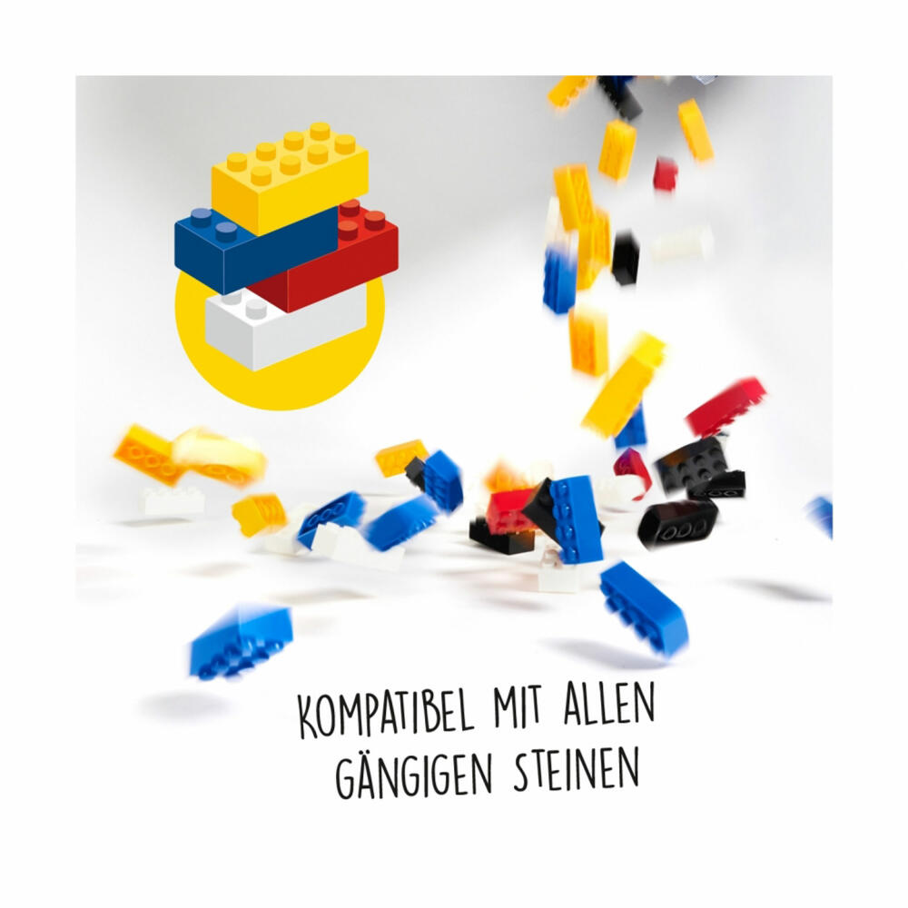 Simba Blox 500 Braune 8er Steine lose, Bausteine, Klemmbausteine, kompatibel mit bekannten Spielsteinen, 500 Stück, 104114548